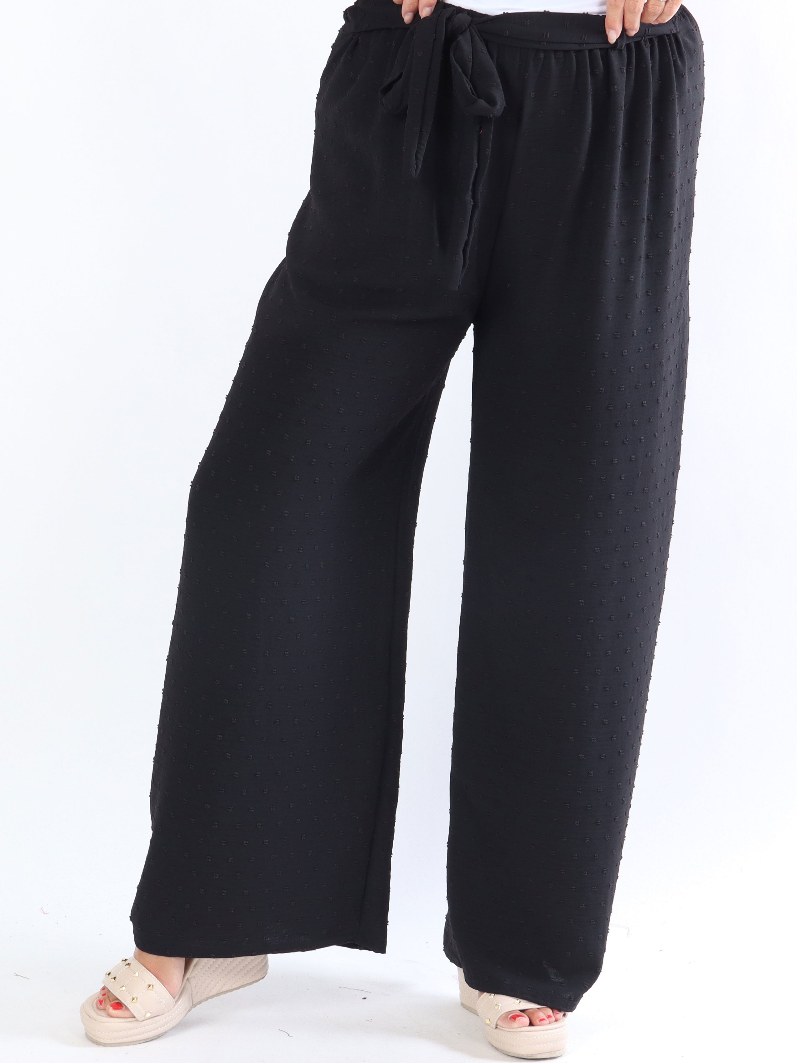 Marbella Pants - Löst sittande byxor med prickigt mönster